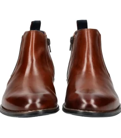 Leer/Textiel Enkellaarzen