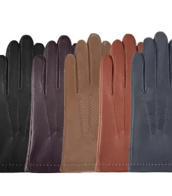 Leren dameshandschoenen 3-stick Denim