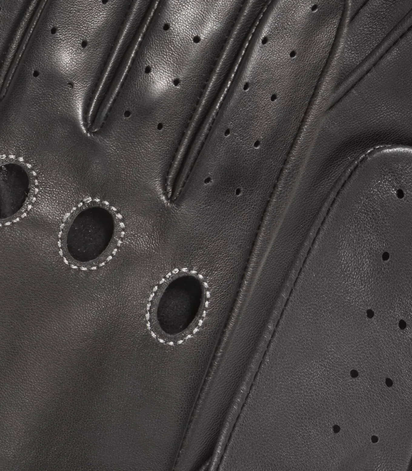 Leren rijhandschoen voor heren Zwart