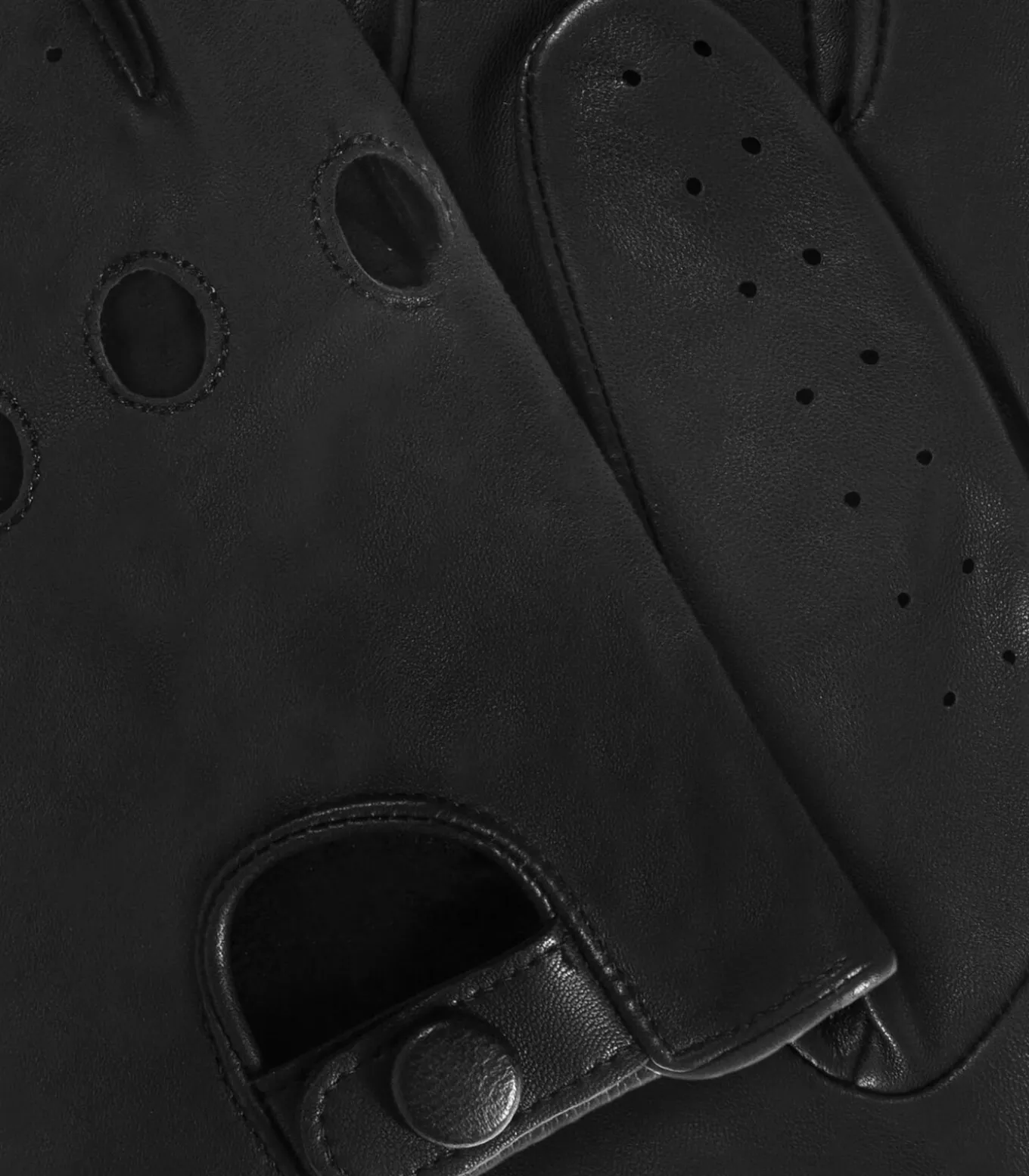 Leren rijhandschoen voor heren Zwart