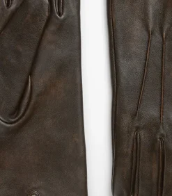 Leren vingerhandschoenen