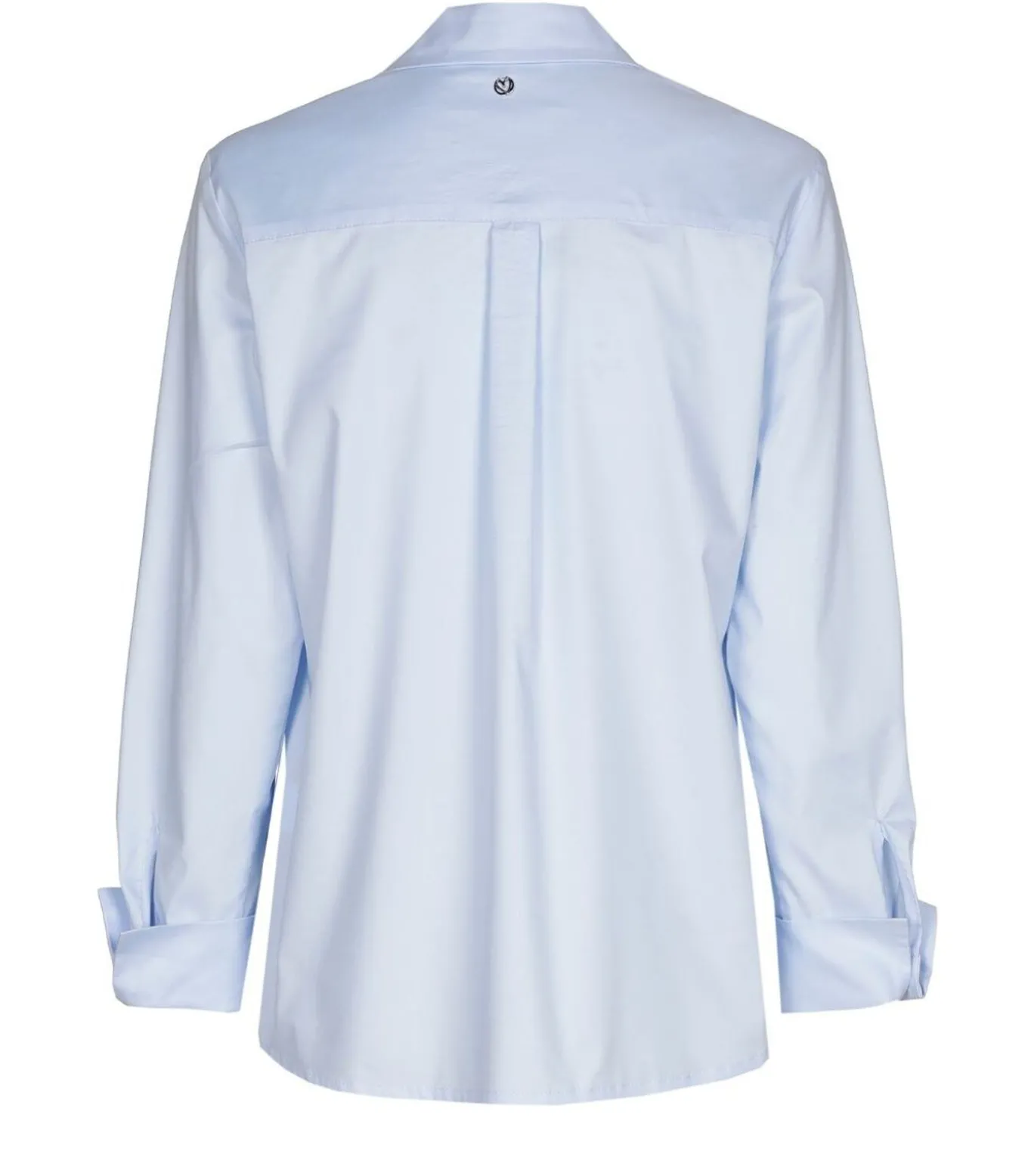 Lichtblauwe bloes in katoen met stretch