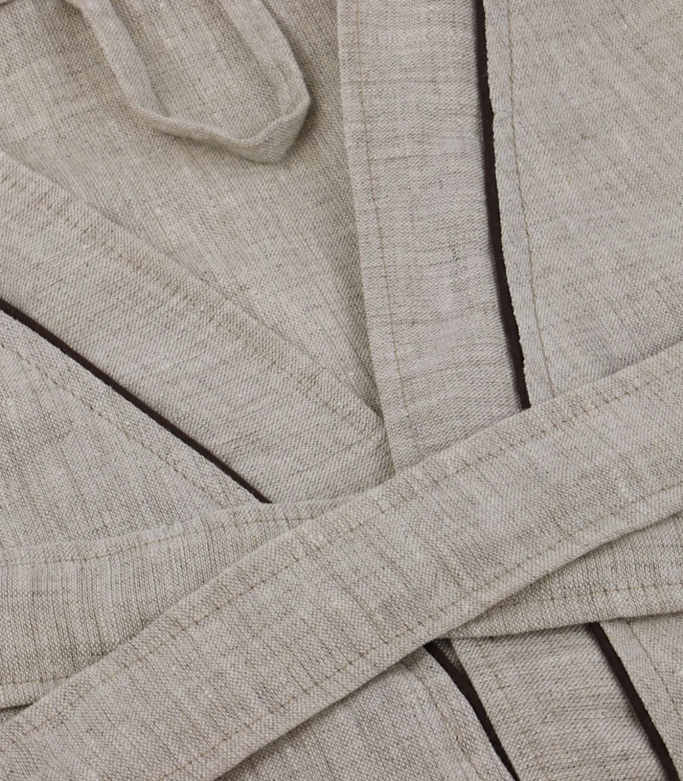 Linnen badjas in ecru linnen 4xl