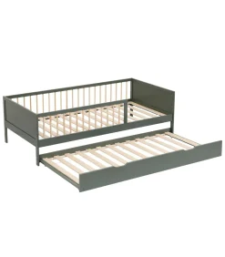 Lit gigogne pour enfant 190x90cm vert ADAM