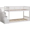 Lits superposés pour enfants 190x90cm blanc CELESTINE