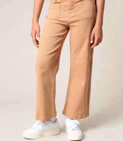 LIZETTE - Hoge taille stretch katoenen flared broek