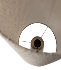 Loft Vloerlamp - Metaal/Bouclé - Naturel Met Stippen 130xØ30 cm