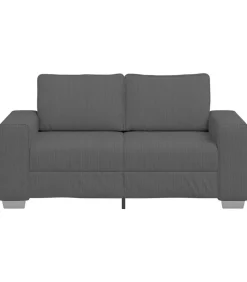 Loveseat bank 120 cm corduroy stof donkergrijs