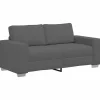 Loveseat bank 140 cm corduroy stof donkergrijs