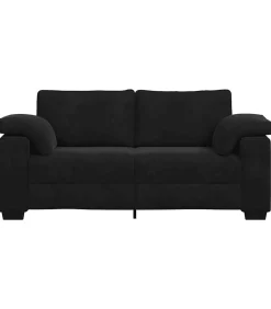 Loveseat bank 140 cm fluweel zwart