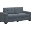 Loveseat bank 140 cm fluweel donkergrijs