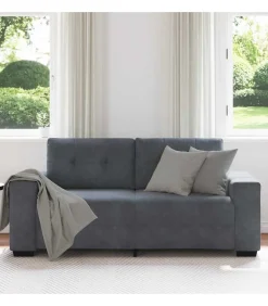 Loveseat bank 140 cm fluweel donkergrijs