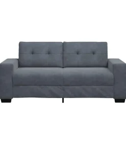 Loveseat bank 140 cm fluweel donkergrijs