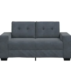 Loveseat bank 120 cm fluweel donkergrijs