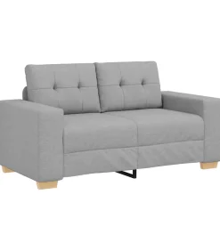 Loveseat met kussen Wolkgrijs Stof