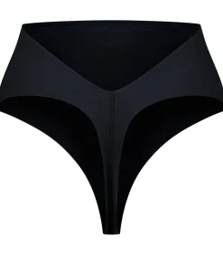 Low Back Midden Taille String | Zwart Xxl