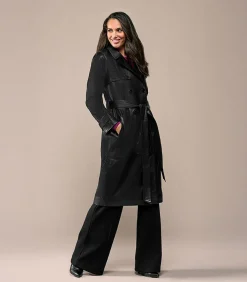 Lyana Leren Jas Zwart