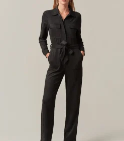MADIA - Lange suède jumpsuit voor dames