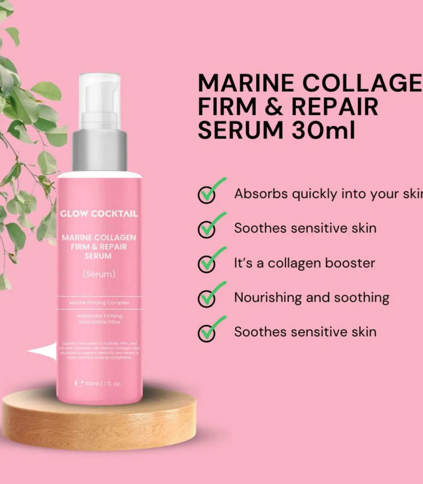 Marine Collageen Verstevigend & Herstellend Serum 30ml
