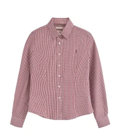 Marineblauw hemd met relaxed fit en klassieke kraag