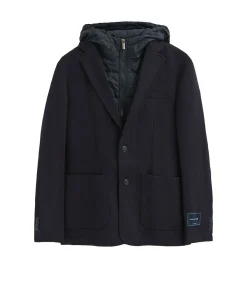 Marineblauwe blazer Harby met Polo Club-logo