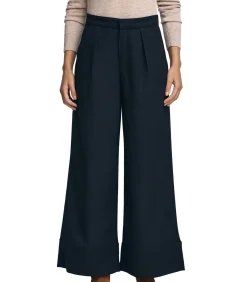 Marineblauwe broek met loose fit en Polo Club-details