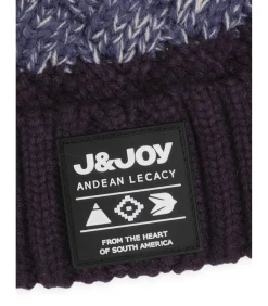 Marineblauwe herenhoed met pompon