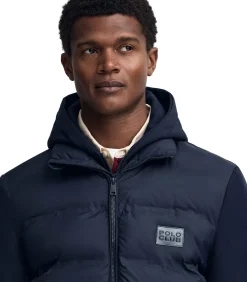 Marineblauwe jas Cenit met Polo Club-logo