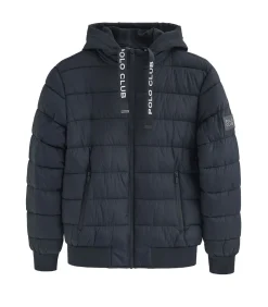 Marineblauwe jas Comet met Polo Club-logo