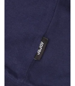 Marineblauwe jongenstrui met rits en capuchon