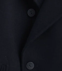 Marineblauwe mantel Hanken met Polo Club-logo