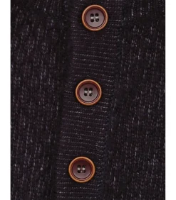 Marineblauwe trui met knoopjeskraag voor heren