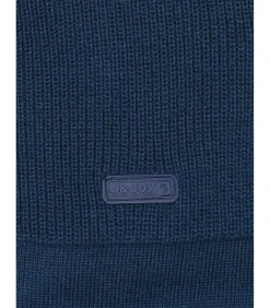 Marineblauwe trui met rits voor heren