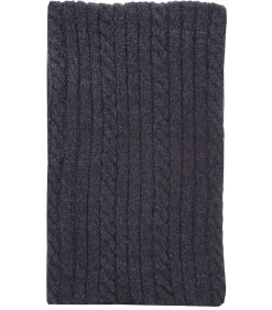 Marinekleurige sjaal met kabel voor heren