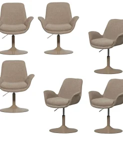 Marten Eetkamerstoelen - Polyester - Zand - Set van 6