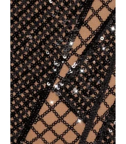 Maxi-jurk “Geometric Sequin Plunge Maxi”