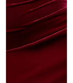 Maxi-jurk “Off The Shoulder Deep Plunge Velvet Maxi Dress”