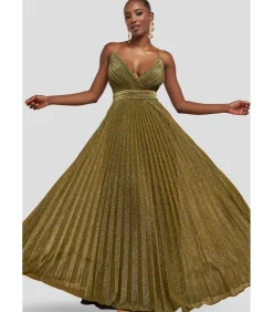 Maxi-jurk “Sleeveless Pleated A Line Lurex Maxi Dress”