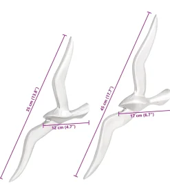 Meeuw 2 pcs Zilver Aluminium