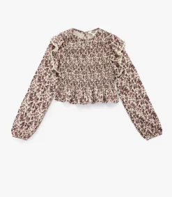 Meisjesblouse Lange Mouwen Bloemenprint