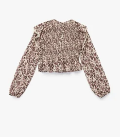 Meisjesblouse Lange Mouwen Bloemenprint