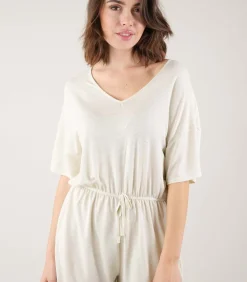 MELIA - Melia jumpsuit met elastische taille