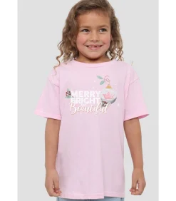 MERRY, BRIGHT AND BEAUTIFUL - T-shirt - Roze