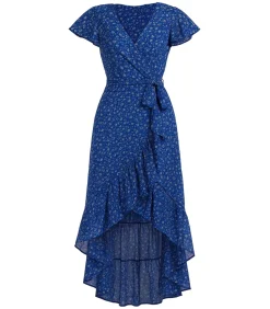 Midi-jurk “Printed Wrap High And Low Midaxi Dress”