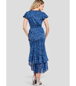 Midi-jurk “Printed Wrap High And Low Midaxi Dress”