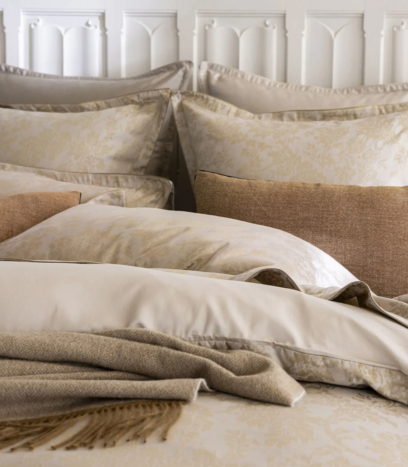 Mémoire - Effen kussensloop in katoenen jacquard