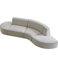 Modulaire Dario 4-zitsbank in beige stof