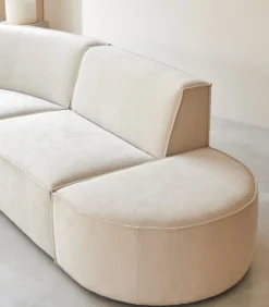 Modulaire Dario 4-zitsbank in beige stof