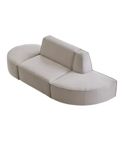 Modulaire Dario 2-zitsbank in beige stof