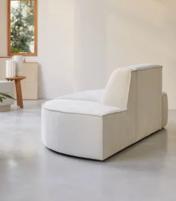 Modulaire Dario 2-zitsbank in beige stof